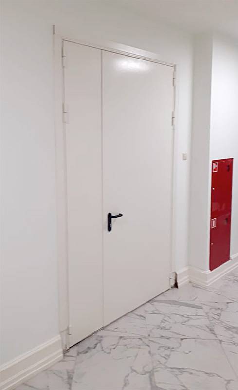 Огнезащитная белая дверь (г. Кубинка)